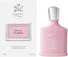 Creed Spring Flower perfume bottle and packaging on a white background